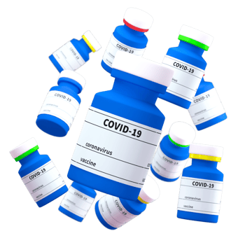 coronavirus pills bottle 3d render png