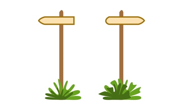 rural wooden street sign vector illustration. Can be used for children book illustration