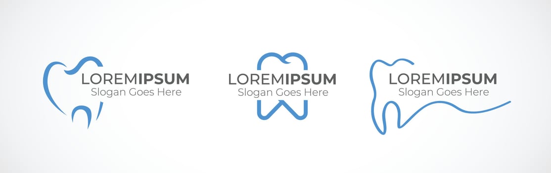 logo dental clinic design template vector