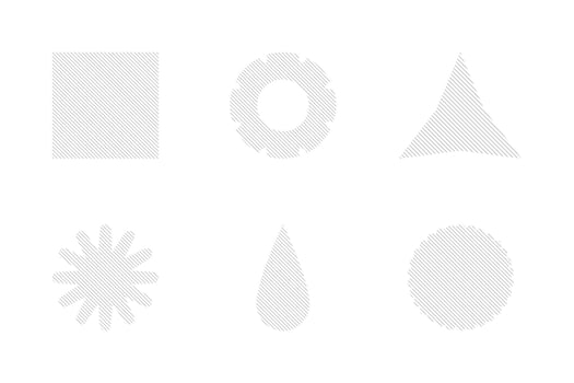 basic shapes with stripes 1 vector