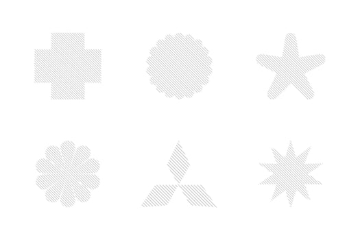basic shapes with stripes 5 vector
