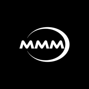 MMM letter logo design in illustration. Vector logo, calligraphy designs for logo, Poster, Invitation, etc.