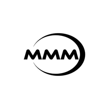 MMM letter logo design in illustration. Vector logo, calligraphy designs for logo, Poster, Invitation, etc.