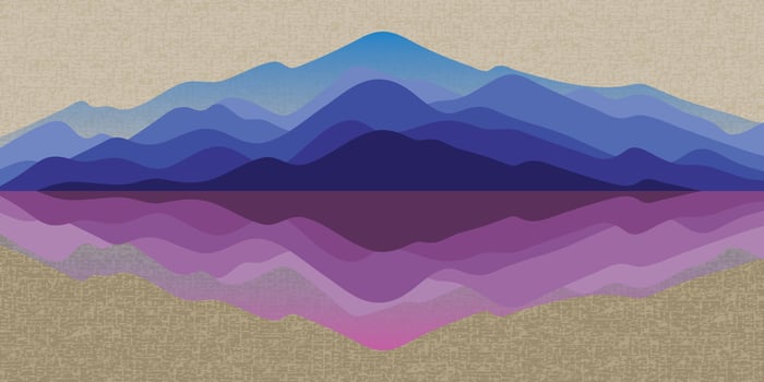 Japanese background with line wave pattern vector. Abstract template with geometric pattern. Mountain layout design in oriental style. vector