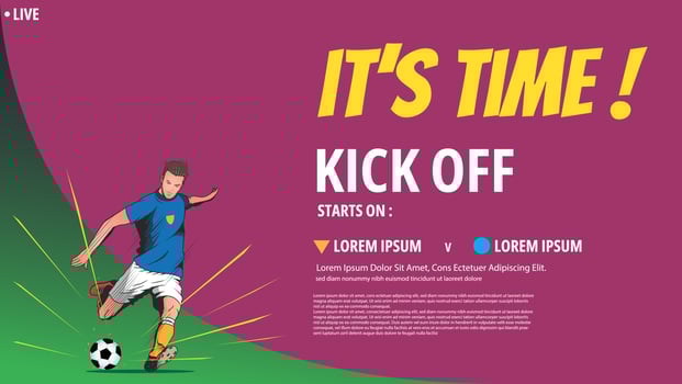 Football match banner design vector