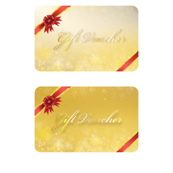 Gift voucher CARD Bokeh Gold Background png