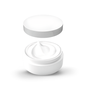 Jar cosmetic cream realistic mockup png