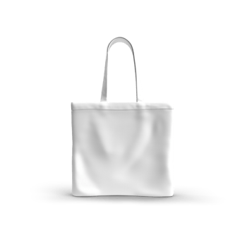 white tote bag mockup realistic with shadow png