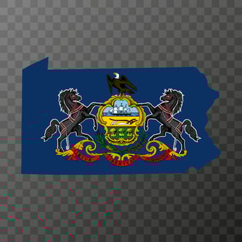 Pennsylvania state flag. Vector illustration.