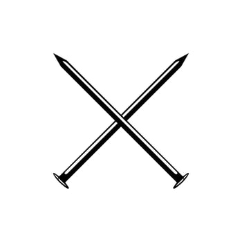 Nails Tools Silhouette for Art Illustration, Logo, Pictogram or Graphic Design Element. Vector Illustration