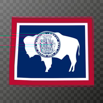 Wyoming state flag. Vector illustration.