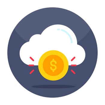 Trendy vector design of cloud money