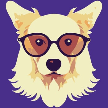 illustration Vector graphic of golden retriever wearing sunglasses isolated good for logo, icon, mascot, print or customize your design