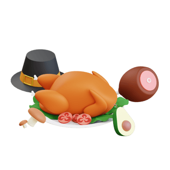 3D Thanksgiving Icon Illustration png