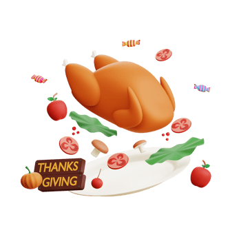 3D Thanksgiving Icon Illustration png