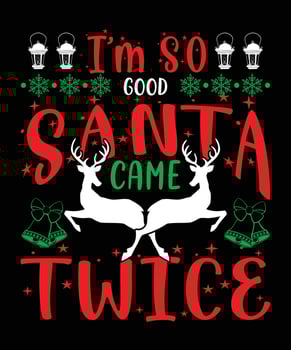 good Merry Christmas T-shirt Design SVG vector