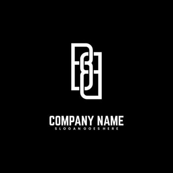 Modern initial BB logo letter simple and creative design concept vector