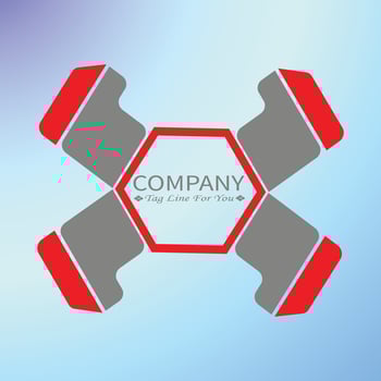 colorful geometric vector logo design