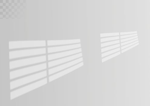 Window and blinds shadow. Realistic light effect of shadows and natural lighting. Vector illustration
