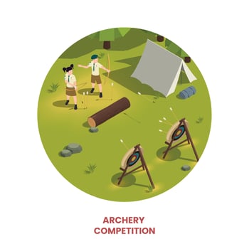 Summer Camp Composition vector