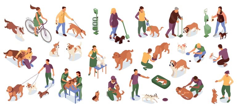 Dog Sitter Set vector