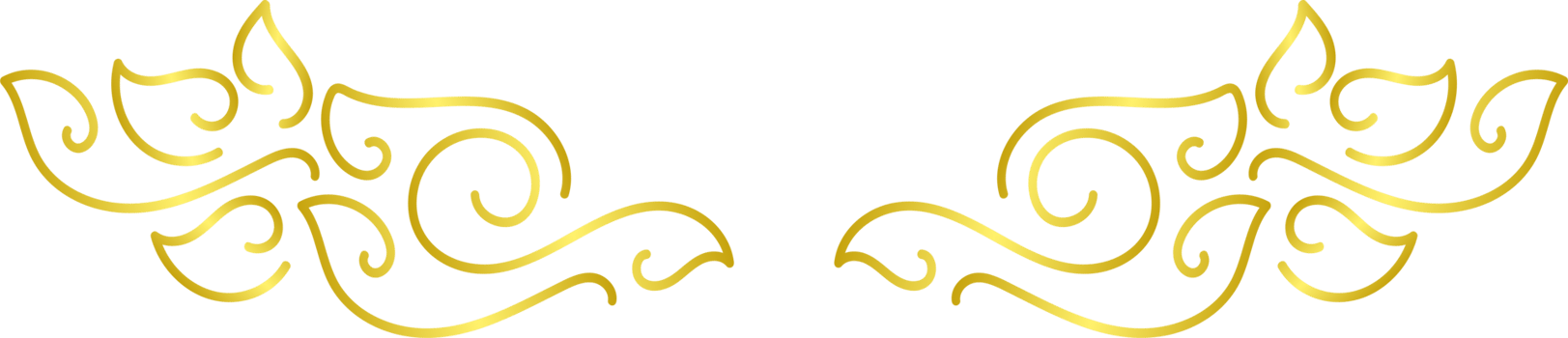 Gold ornament cutout png