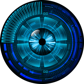 Modern Cybersecurity Technology Blue Eye Cutout png