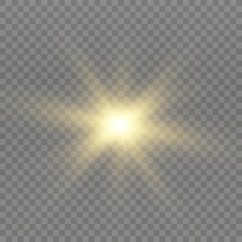 Glow isolated light effect set, lens flare, explosion, glitter, line, sun flash, spark and stars. Abstract special effect element design. Shine ray with vector