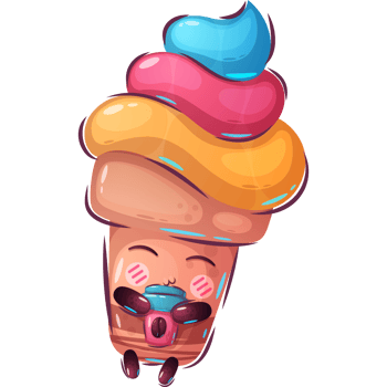 Sweet ice-cream with coffee png