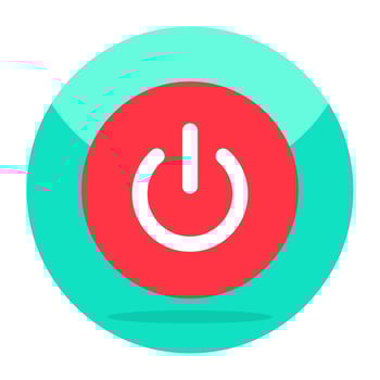 Creative design icon of power button vector