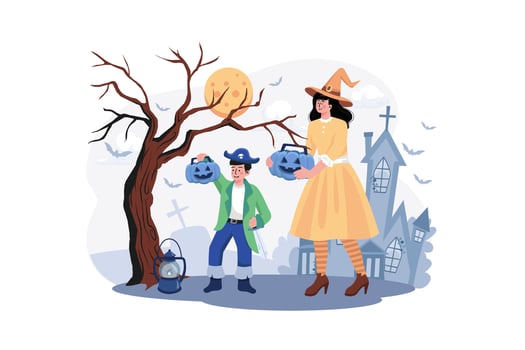 Dress Up And Decorate Your House With Pumpkins vector