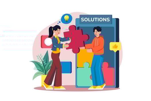 Marketing team working on a Marketing idea vector