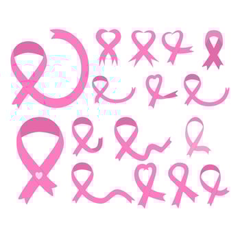 pink ribbon collection, Cancer awareness ribbon vector