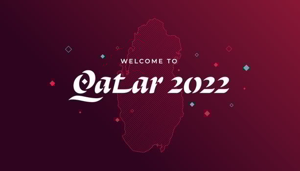 Welcome to Qatar 2022 banner. vector