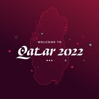 Welcome to Qatar 2022 banner. vector