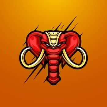 Elephant esport gaming mascot logo design vector with modern illustration concept style for badge, emblem and shirt printing. Angry elephant head illustration.