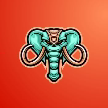 Elephant esport gaming mascot logo design vector with modern illustration concept style for badge, emblem and shirt printing. Angry elephant head illustration.