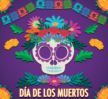 Day of the Dead poster design vector
