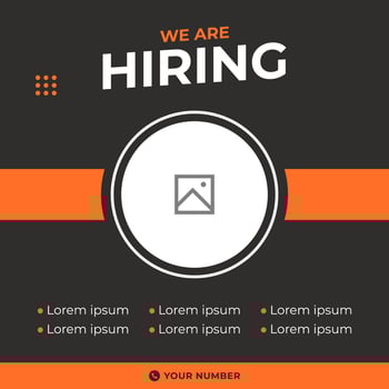 Job vacancy social media template Free Vector