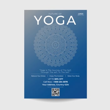 Modern Yoga Flyer Template vector