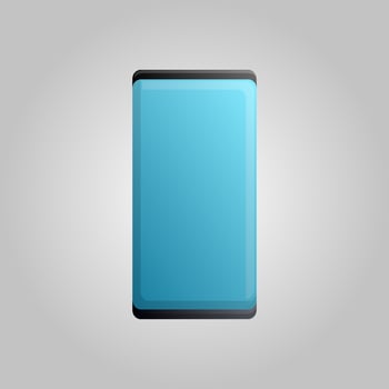 Digital modern touchscreen mobile phone smartphone on a white background. Vector illustration