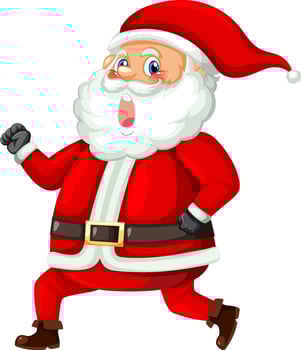 Santa Claus walking pose vector