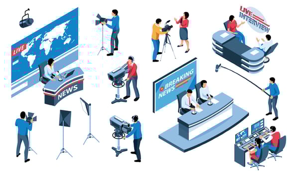 Tv Studio Set vector