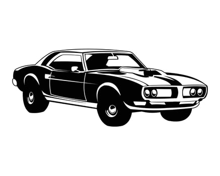 american muscle car illustration vector isolated