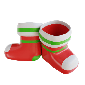 3d illustration Christmas ornament socks png
