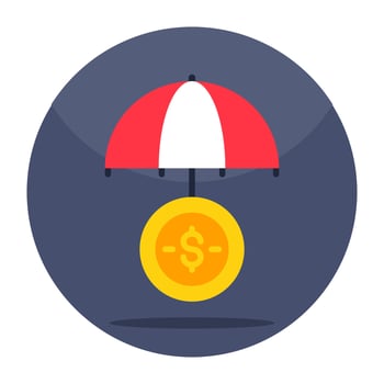 An icon design of financial security vector
