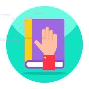 Premium download icon of oath book vector