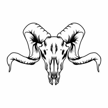 Goat skull mascot logo vector