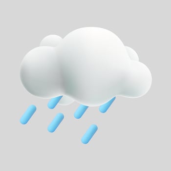 drop water rain cloud 3d vector