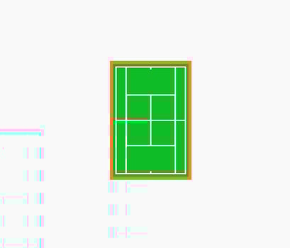 badminton court ilustration vector